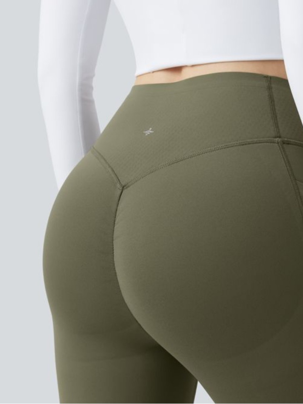 Halara NWOT UltraSculpt High Waisted Training 7/8 Leggings Olive Green Sz M*D5